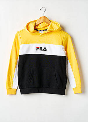 Sweat-shirt à capuche jaune FILA garçon