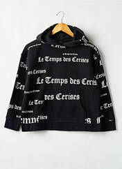 Sweat-shirt à capuche noir LE TEMPS DES CERISES pour garçon seconde vue