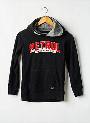 Sweat-shirt à capuche noir PETROL INDUSTRIES pour garçon