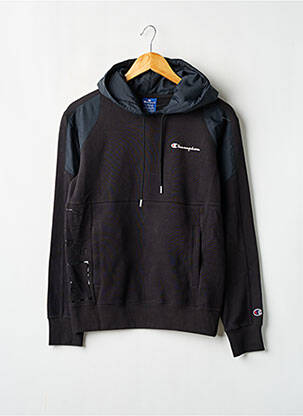 Sweat-shirt à capuche noir CHAMPION pour homme