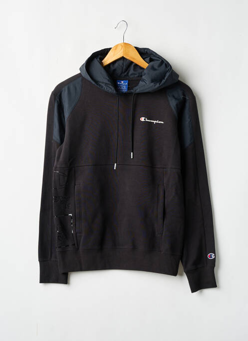 Sweat-shirt à capuche noir CHAMPION pour homme