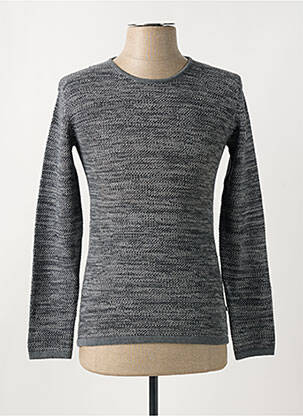 Pull tissage chiné manches longues gris MINIMUM homme
