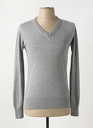 Pull col v manches longues gris G STAR homme