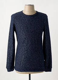 Pull tissage chiné manches longues bleu MINIMUM homme
