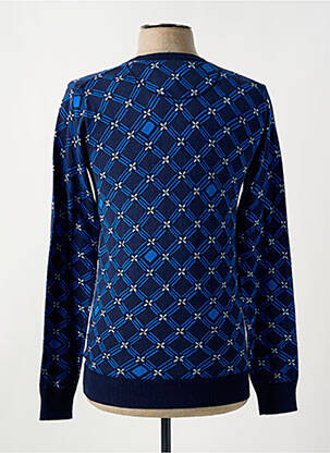 Pull finition bords-côtes manches longues bleu SCOTCH & SODA homme