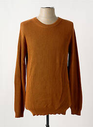 Pull col rond manches longues marron MINIMUM homme