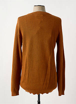 Pull col rond manches longues marron MINIMUM homme