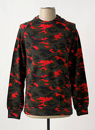 Sweat-shirt manches longues manches longues rouge ELEVEN PARIS homme