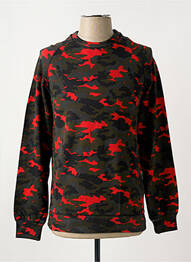 Sweat-shirt manches longues manches longues rouge ELEVEN PARIS homme