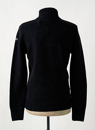 Pull maille tricot manches longues noir SCHOTT homme