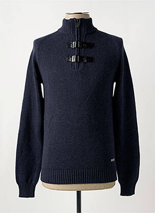 Pull stretch manches longues bleu TEDDY SMITH homme