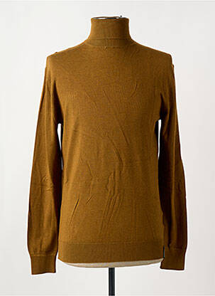 Pull col roulé coupe cintrée manches longues marron SCOTCH & SODA homme