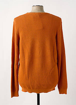 Pull col rond manches longues orange KNOWLEDGE COTTON APPAREL homme