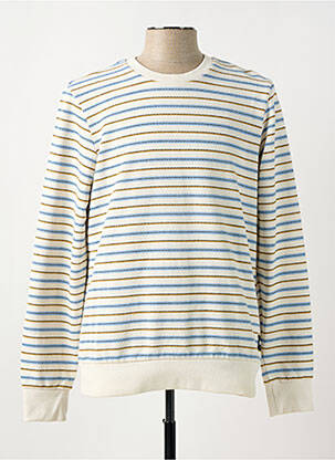 Pull col rond manches longues blanc SCOTCH & SODA homme