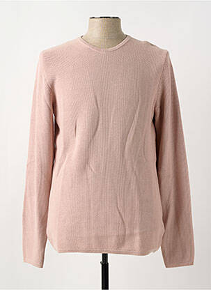 Pull col rond manches longues rose MINIMUM homme