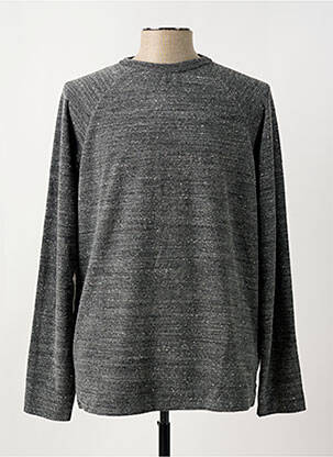 Pull tissage chiné manches longues gris AMERICAN VINTAGE homme
