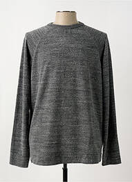 Pull tissage chiné manches longues gris AMERICAN VINTAGE homme