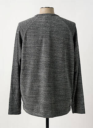 Pull tissage chiné manches longues gris AMERICAN VINTAGE homme