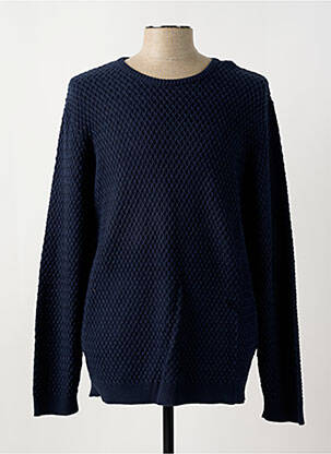 Pull col rond manches longues bleu KNOWLEDGE COTTON APPAREL homme