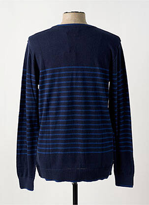 Pull col rond manches longues bleu LE TEMPS DES CERISES homme