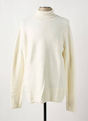 Pull col roulé stretch manches longues beige DSTREZZED homme