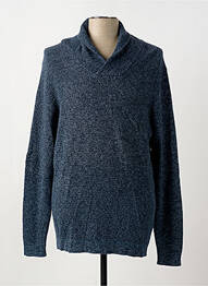 Pull tissage chiné manches longues bleu SELECTED homme
