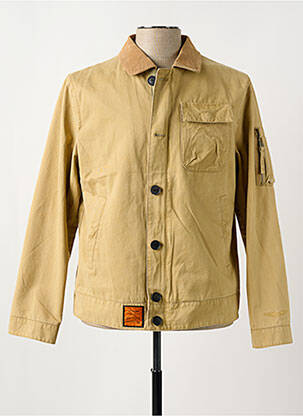 Veste casual fermeture boutonnée sur le devant beige BOMBERS homme