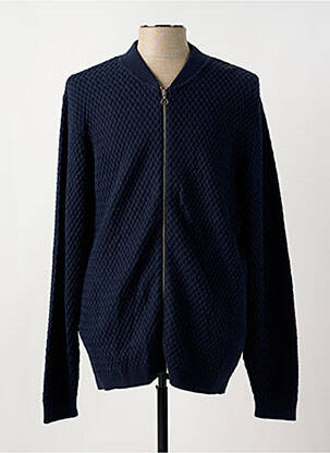 Gilet manches longues bleu KNOWLEDGE COTTON APPAREL pour homme