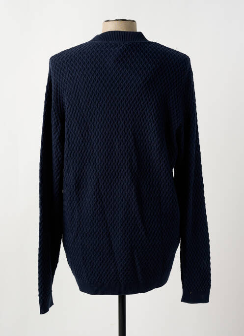 Gilet manches longues bleu KNOWLEDGE COTTON APPAREL pour homme