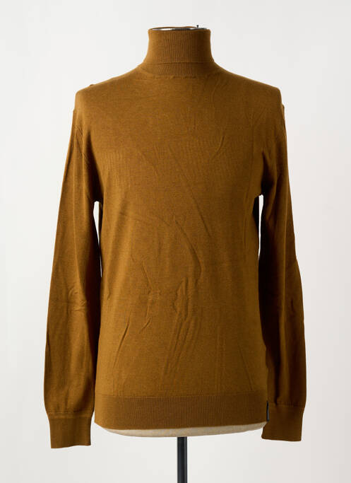 Pull col roulé marron SCOTCH & SODA pour homme