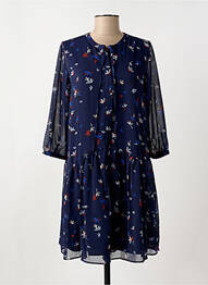 Robe courte manches 3/4 manches 3/4 bleu SALSA femme