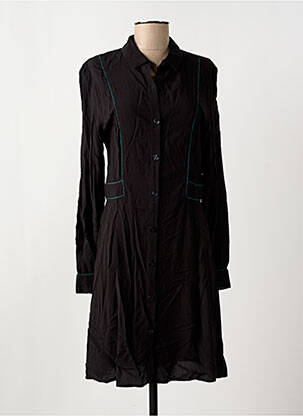 Robe mi-longue manches longues manches longues noir VILA femme
