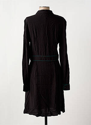 Robe mi-longue manches longues manches longues noir VILA femme