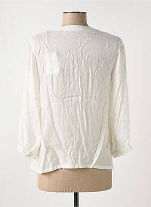 Blouse légère et transparente manches 3/4 blanc TEDDY SMITH femme
