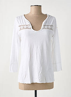 T-shirt manches 3/4 manches 3/4 blanc BREIZH ANGEL femme