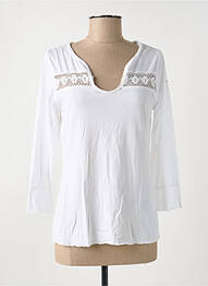 T-shirt manches 3/4 manches 3/4 blanc BREIZH ANGEL femme