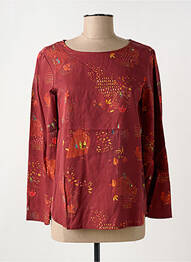 Blouse imprimé fantaisie manches longues orange BLEU TANGO femme