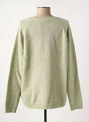Pull tissage chiné manches longues vert MINIMUM femme