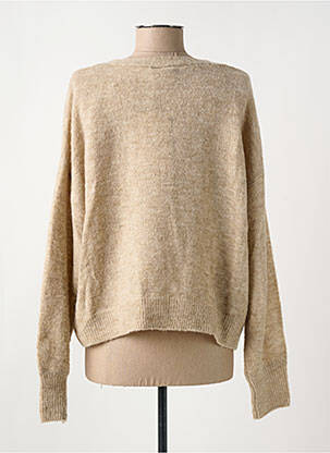 Gilet manches longues stretch beige ICHI femme