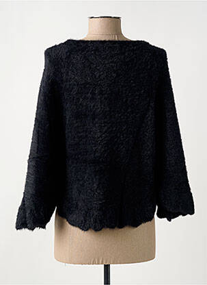 Pull coupe droite manches 3/4 noir MOLLY BRACKEN femme
