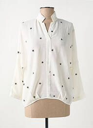 Blouse légère et transparente manches 3/4 beige LE TEMPS DES CERISES femme