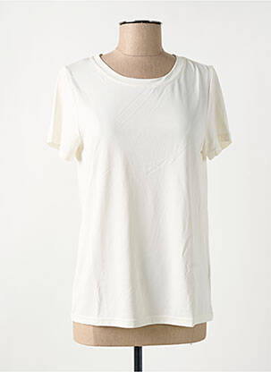 T-shirt stretch manches courtes beige MINIMUM femme