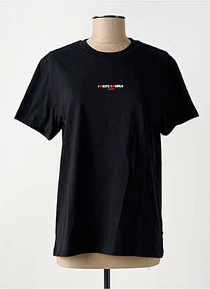 T-shirt sérigraphie manches courtes noir VANS femme