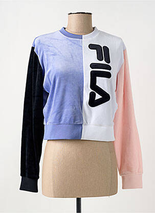 Sweat-shirt broderie manches longues violet FILA femme