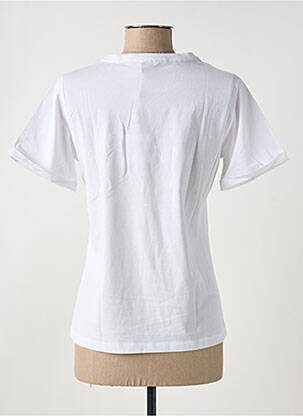 T-shirt sérigraphie manches courtes blanc YUKA femme