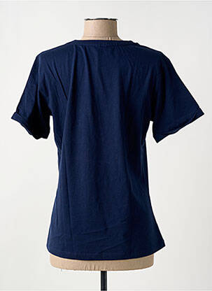 T-shirt sérigraphie manches courtes bleu YUKA femme