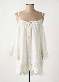 Tunique manches longues manches 3/4 blanc EMA BLUE'S femme
