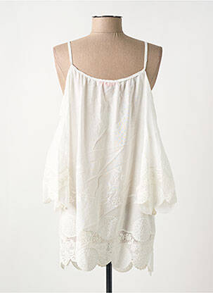 Tunique manches longues manches 3/4 blanc EMA BLUE'S femme