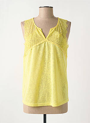 Top stretch sans manche jaune GRACE & MILA femme