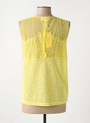 Top stretch sans manche jaune GRACE & MILA femme